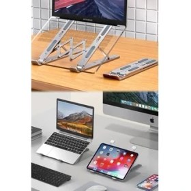 Resim Chermik Dizüstü Laptop Yükseltici Alüminyum Stand, Tek Beden, CHRMK12967, Gümüş, Erkek 