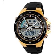 Resim Rogfer Skmeı 1016 Çok Fonksiyonlu Erkekler Doğa Sporları Gece Parlaklığı Su Geçirmez Çift Dijital Saat Altın Çok Renkli Çok Renkli 