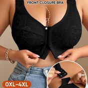 Resim MEIYATING Kadınlar için Büyük Beden Sütyenler - Ön Kapatma, Ayarlanabilir Omuz Askıları, Teli Olmayan, Yumuşak Dantel Kenarları, 4XL'ye Kadar Uzun Bedenler, Kadınlar için Günlük ve Özel Gün Sütyenleri, Rahat İç Giyim, Zarif Sütyen Tasarımı, Nefes Alabilen Kumaş, Destekleyici İç Giyim, Şık İç Giyim, Hafif Yapı, Kablosuz Sütyen, Kavisli Kadınlar 