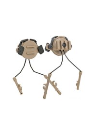 Resim Reedark Fast Kask Raylı Askeri Kulaklık Tutucusu - Gürültü Azaltıcı, Ses Toplayıcı, Pvc Malzeme, Kahverengi, 2 Adet Kahverengi 
