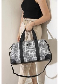 Resim Silver Polo Sp873 Kadın Seyahat Çantası Pp Labirent Beyaz-siyah 