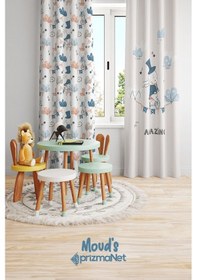 Resim Hokkabaz Köpekcik Desenli Baskılı Çocuk Ve Bebek Odası Fon Perdesi 2 Kanat - Prd-22 Çok Renkli 