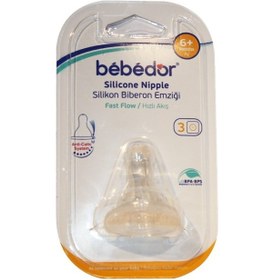 Resim Bebedor Silikon Biberon Emziği Hızlı Akış 6+ Ay 