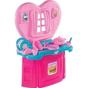 Resim Linda Kalpli Mutfak Seti Yeşil Camlı FR58529 