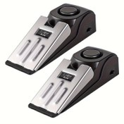 Resim Metal Kapı Durdurucu Alarm, Seyahat, Ev, Otel ve Apartman Güvenliği için Güvenlik Uyarılı ABS Kapı Dayanağı 