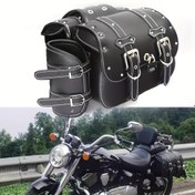 Resim 2 Adet Evrensel Motosiklet Sırt Çantaları - Dayanıklı & Şık, Büyük Kapasiteli Asılı Çantalar - Evrensel Motosiklet Aksesuarları - Siyah 