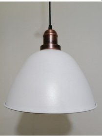 Resim Riolight Retro Beyaz Içi Gold Tekli Metal Sarkıt Çap:28Cm (538289447) 