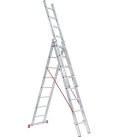 Resim Elmas Serisi - 3 Parça X 3 Metre 9 Metre A Ti Pi Alüminyum Merdiven - Yerli Üretim 