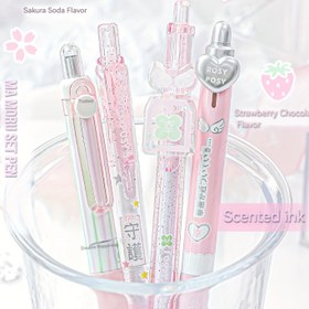 Resim 4 adet Yazma İmla Jeli Kalemler, Dahili Koku ile Sevimli Yumuşak Tutuş ST Kalemi Ucu, Yazma Malzemeleri / Çalışma Malzemeleri / Hediye Ödülleri / Ofis Malzemeleri 