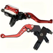 Resim Tongdashop Kırmızı 7/8 İnç 22mm Cnc Alüminyum Ayarlanabilir Spor Motor Gidon Seti 