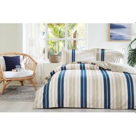 Resim Özdilek Nevresim Takımı Ranforce 57 Tel Çift Kişilik Bej Marın Lıne Bej 