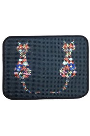 Resim Hype Store Miapet Elekli Desenli Kedi Tuvalet Önü Paspası 60 x 45 cm Ters Kediler 