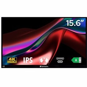 Resim Verbatim PMT-15-4K 15.6" 60 Hz 6Ms HDMI+USB-C HDR UHD FreeSync IPS Taşınabilir Dokunmatik Monitör 