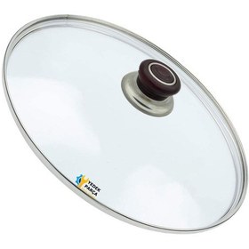 Resim Tencere Sahan Tava Cam Kapağı Kapak 32 Cm Vişne Çürüğü Tutma Tepesi 