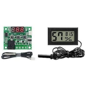 Resim Kuluçka Makinesi Seti - 2 Parça - W1209 Termostat 12v - Isı Nem Ölçer -4927 