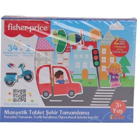 Resim 3127 Fisher Price Manyetik Oyuncaklar Tablet Şehir Tamamlama 