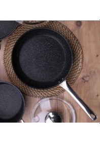 Resim Falez Black Line Granit Döküm 32 CM Tava Siyah 