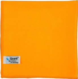 Resim 3 Adet Spark Kristal Mikrofiber Cam Silme Bezi Ve Genel Temizlik & Kurulama Bezi 40x40 Cm Turuncu 