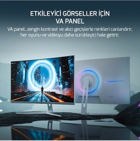 Resim Gamepower Vivid V60 27" Curved Rgb Beyaz 240hz 0.5ms Fhd 1500r Cece5gmp0064 