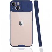 Resim LoopCase Iphone 13 Kılıf Kamera Lens Korumalı Sürgülü Kızak Kenar Renkli Ultra Lüx Platin Slikon Kapak 