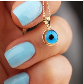 Resim Glorria Altın Mavi Nazar Boncuğu Kolye N11.28913 