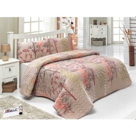 Resim Eponj Home Kapitone Yatak Örtüsü Seti Tek Kişilik Urla Bej 