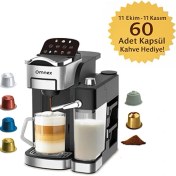 Resim Ox-Pro2 Espresso Kahve Makinesi 20 Bar Kapsül & Öğütülmüş Kahve, Süt Köpürtücü Latte Cappuccino 