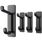 Resim Kendinden Yapışkanlı Kancalar, Ekstra Yapışkan Ve Güçlü, 6 Kg'a Kadar Asar, Ağır Hizmet Tipi Yapışkanlı Kancalar, Kapının Arkası İçin Çivisiz Kanca, 4'lü Paket 