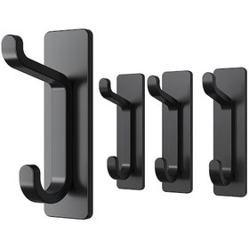 Resim Kendinden Yapışkanlı Kancalar, Ekstra Yapışkan Ve Güçlü, 6 Kg'a Kadar Asar, Ağır Hizmet Tipi Yapışkanlı Kancalar, Kapının Arkası İçin Çivisiz Kanca, 4'lü Paket 
