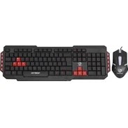Resim Hytech Hyk-46 Gamy Combo Siyah USB Kırmızı Tuşlu Q Klavye + Mouse Set 