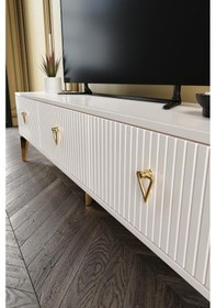 Resim 150 CM ZEUGMA MDF MEBRAN KAPAK EKRU GOLD 