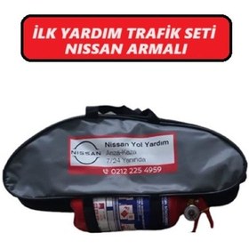 Resim Trafik Seti 1kğ Yangın Söndürme Tüpü Dahil İlk Yardım Seti Nıssan Yazılı 