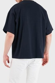 Resim Calvin Klein Şerit Detaylı% 100 Pamuk Bisiklet Yaka T Shirt LV04RE222GCEF Erkek T SHİRT LV04RE222G CEF 