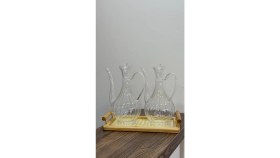 Resim Mien Ibrik Model Çizgili Yağdanlık Borosilikat 