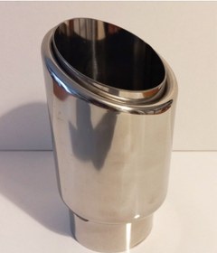 Resim 90 Mm. Paslanmaz Krom Egzoz Ucu Eksoz Çıkışı İçi Borulu Tekli 