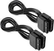 Resim JoFong PS1 PS2 Denetleyici Uzatma Kablosu PS1 PS2 Titreşim Kavrama ve Direksiyon Joystick Tak ve Çalıştır Kablolu Video Oyun Konsolu Denetleyici Kavrama Uzatma Kablosu 5.8FT/1.78M 2'li Paket 