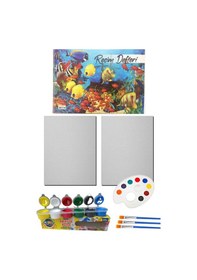 Resim Resim Başlangıç Seti - Tual Seti - 2 Büyük Tuval Seti - Resim Defteri 