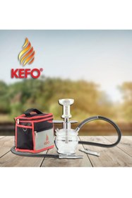 Resim Eksprespazar Kefo Trip Paslanmaz Çelik Çantalı Cam Nargile Takımı 
