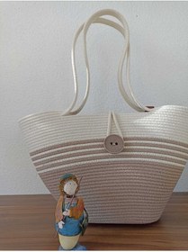 Resim Naspar Plaj Çantası / El Yapımı Kol Çantası / Omuz Çantası 