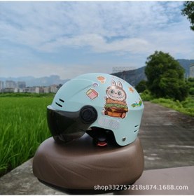 Resim 3c Sertifikalı 3-12 Yaş Labubu Çocuk Kaskı Abs Malzeme, Yazlık Uv Koruma, Ayarlanabilir, Pembe/yeşil/mor Renk Seçenekleri Yeşil 