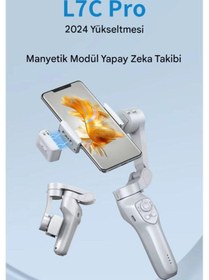 Resim idragon L7C Pro Plus 3 Eksenli Gimbal, Yüz/Nesne İzleme Özellikli, Telefon Tutucu 