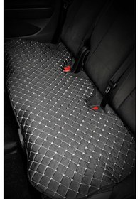 Resim 3 Parça Keten Oto Koltuk Minderi 7mm Süngerli Astarlı Cepli Terletmez Tüm Araçlarla Uyumlu 