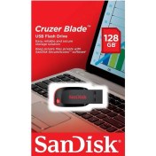 Resim Sandisk Cruzer Blade 128GB USB Flash Bellek 