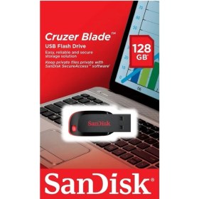 Resim Sandisk Cruzer Blade 128GB USB Flash Bellek 