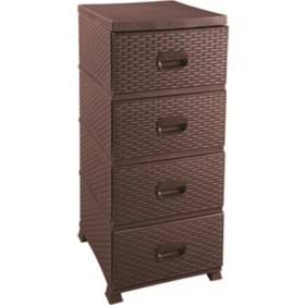 Resim Evistro Raddan 4 Katlı Sebzelik Kahve Komidin 