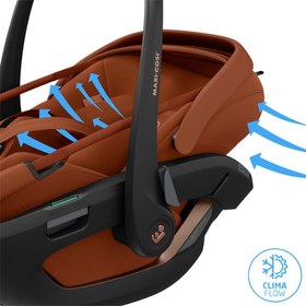 Resim Maxi-Cosi Coral SlidePro Tam Yatabilen Modüler 0-13 Kg Ana Kucağı ve Oto Koltuğu Copper Terra 