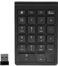 Resim Suofeng Bt22 Siyah 2.4ghz Kablosuz Klavye, 22 Tuşlu, Abs Malzeme, 10m İletim Mesafesi, 80 Saat Çalışma Süresi 