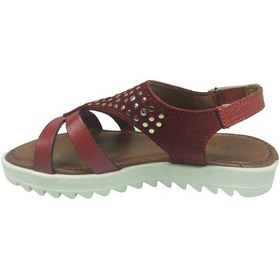 Resim Ortopedikal Trend 2103 Klt Kız Çocuk Sandalet %100 Hakiki Deri (544777859) Kırmızı 