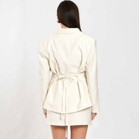 Resim Çantalı Oversize Blazer Ceket - 38 