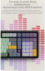 Resim Coverzone Full RGB Aydınlatmalı Kablolu Mekanik Klavye – 101 Tuş, N-Key Rollover, 20 RGB Modu, 1.6m USB Type-C Kablo, ABS Gövde, AJAZZ AK980 Sarı Siyah DayDream Switch 